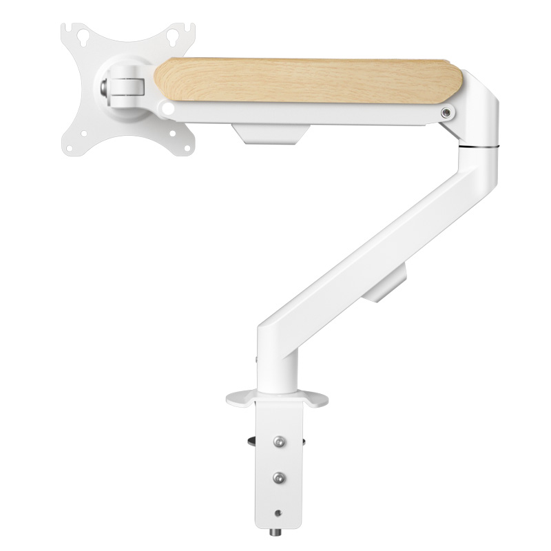 HILLPORT 17-34" Desktop White Monitor Arm Holder Gas